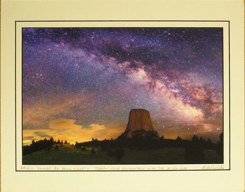 Devils Tower by Moonlight: Milky Way Close Encounter 11x14